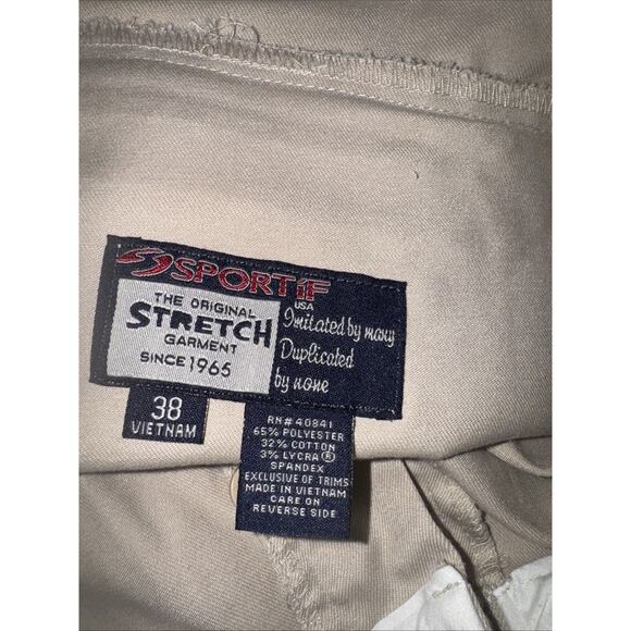 Sportif USA Original Shorts Cargo Size 38 Beige Khaki Stretch - Picture 4 of 4